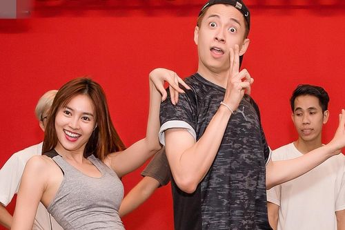 Lan Ngọc tập nhảy với Ngô Kiến Huy