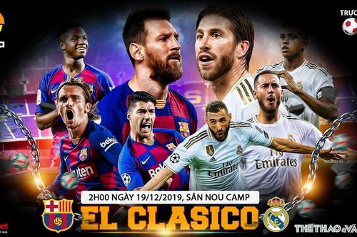 Soi kèo Barcelona vs Real Madrid (2h30 ngày 19/12). Vòng 10 La Liga. Trực tiếp Bóng đá TV