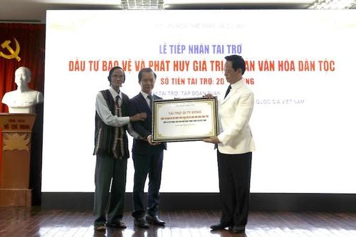Tiếp nhận tài trợ đầu tư và phát huy giá trị di sản văn hóa dân tộc