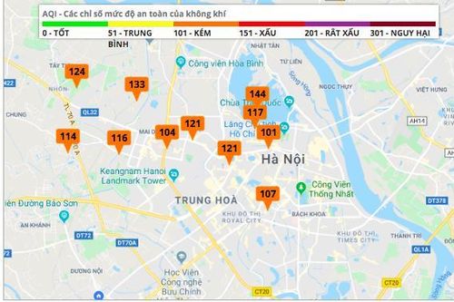 Chất lượng không khí Hà Nội đã được cải thiện