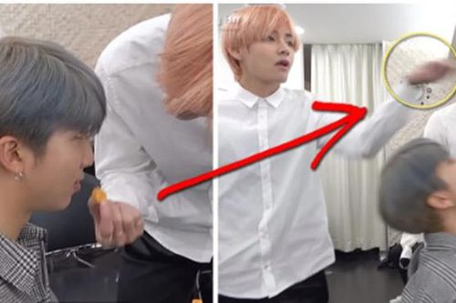 Chẳng nể nang trưởng nhóm, V BTS 'dụ dỗ' RM như trẻ con