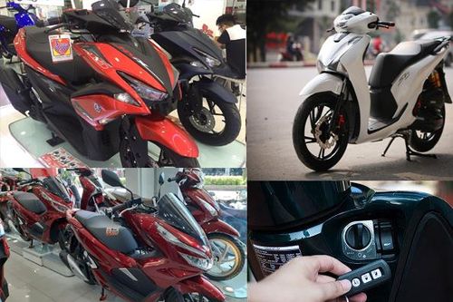 Loạt xe máy trang bị khóa thông minh Smartkey tại Việt Nam