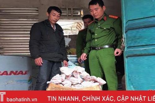 Phát hiện gần 220 kg sản phẩm động vật không rõ nguồn gốc trên địa bàn Hà Tĩnh