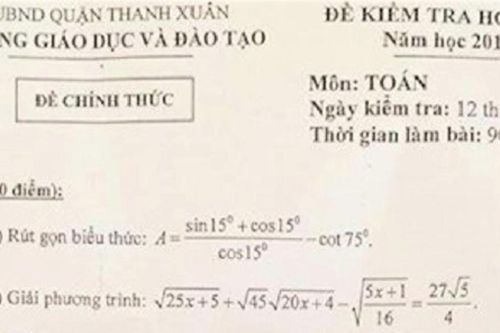 Học sinh lớp 9 một quận ở Hà Nội phải thi lại môn Toán