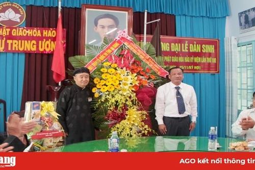 Thăm, chúc mừng đại lễ 100 năm ngày Đản sinh Đức Huỳnh Giáo chủ Phật giáo Hòa Hảo