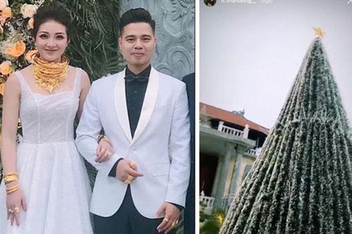 Cô dâu Nam Định được tặng 200 cây vàng ngày cưới khoe cảnh trang trí nhà cửa đón Giáng sinh, nhưng chỗ ở biệt phủ mới gây bất ngờ