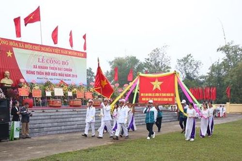 Khánh Thiện đón bằng công nhận xã đạt chuẩn nông thôn mới kiểu mẫu