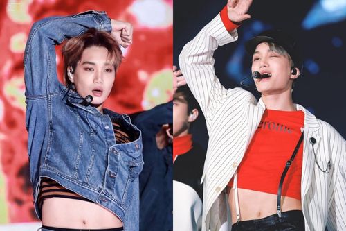 Mỹ nam EXO chuộng khoe cơ bụng 6 múi với áo crop top
