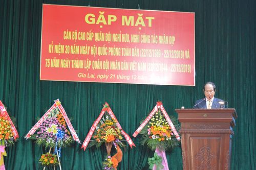 Gia Lai: Gặp mặt cán bộ cao cấp quân đội nghỉ hưu, nghỉ công tác