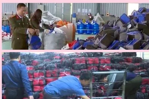 Bắt giữ gần 45.000 túi giữ nhiệt nguồn gốc Hồng Kông giả nhãn mác 'Made in Vietnam'