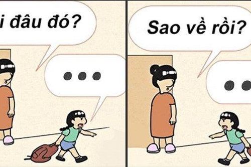 Nguồn gốc của bức hình 2 mẹ con với câu thoại 'đi đâu đó' đang gây sốt trên mạng
