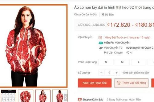 'Sốt xình xịch' áo in hình thịt lợn: Nhiều bạn trẻ lật tung các cửa hàng tìm mua