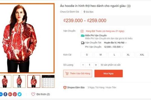150.000-260.000 đồng một chiếc áo thịt lợn ăn theo thời bão giá