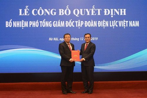 Bổ nhiệm ông Phạm Hồng Phương giữ chức vụ Phó Tổng giám đốc EVN từ ngày 1/1/2020