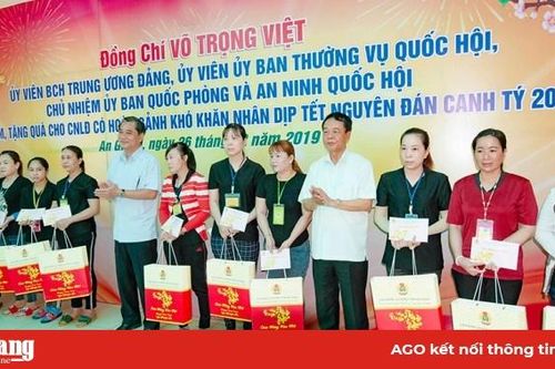 Thăm, tặng quà công nhân lao động nhân dịp Tết Nguyên đán Canh Tý 2020