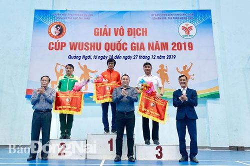 Đồng Nai xếp hạng ba toàn đoàn Giải vô địch cúp Wushu quốc gia năm 2019