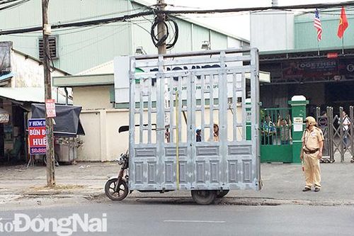 Xử lý xe ba gác chở quá khổ, quá tải