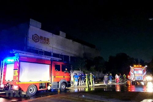 TP Hồ Chí Minh: Cháy phim trường tại Nhà Bè, thiêu rụi nhiều tài sản