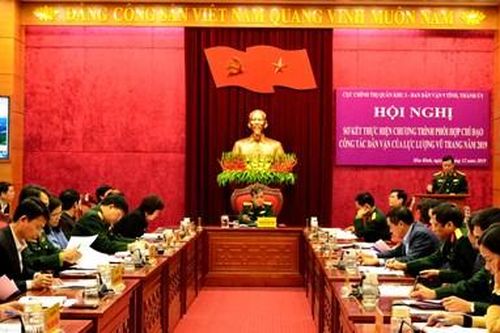 Cục Chính trị Quân khu 3 và Ban Dân vận 9 tỉnh, thành ủy sơ kết thực hiện chương trình phối hợp công tác