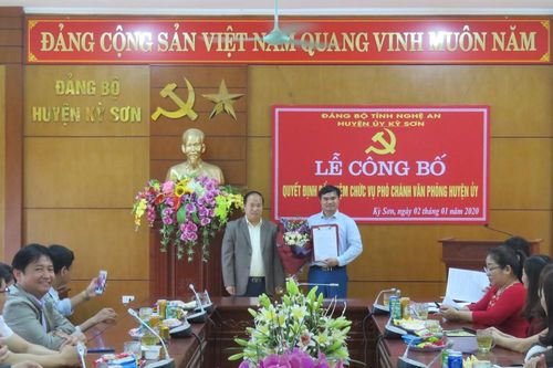 Kỳ Sơn có tân Phó Chánh Văn phòng Huyện ủy