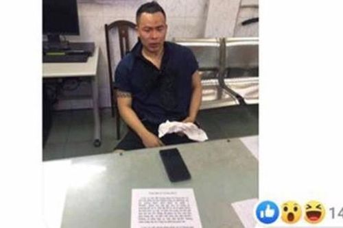 Lộ hình ảnh ông bầu Vũ Khắc Tiệp mặt be bét máu ngồi ở đồn công an, nghi bị giang hồ đòi nợ