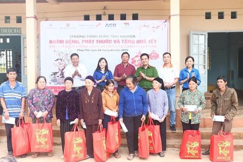 Cao đẳng CSND II tặng quà, khám bệnh cho gần 200 người dân nghèo