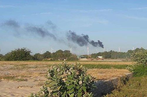 Bình Thuận: Cháy tuabin trên trụ điện gió ở nhà máy Phong điện Bình Thạnh