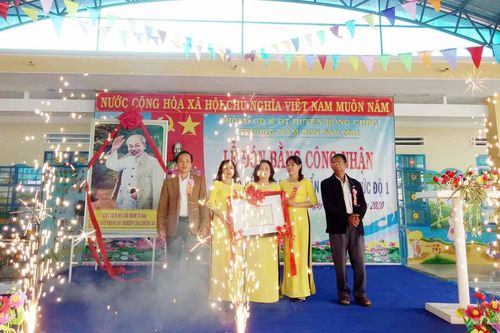 Kông Chro: Trường Mầm non Sao Mai đạt chuẩn quốc gia