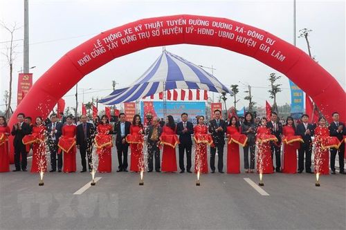 Khởi công nút giao đường vành đai 3 với đường cao tốc Hà Nội-Hải Phòng