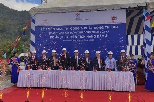 EVN phát động thi đua xây dựng công trình thủy điện tích năng Bác Ái