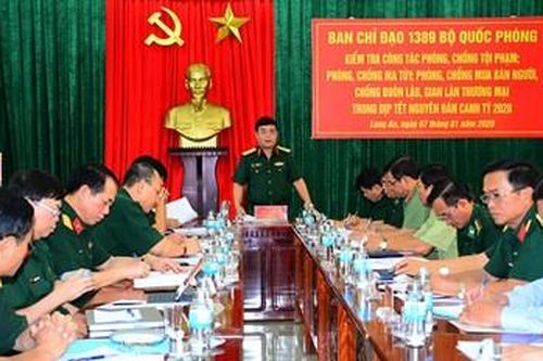 Ban chỉ đạo 1389 Bộ Quốc phòng kiểm tra công tác phòng, chống tội phạm tại Long An