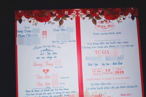 Mất vui vì thiệp cưới