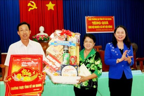 Thăm hỏi, tặng quà Tết cho bà con vùng sạt lở Mỹ Hội Đông, An Giang