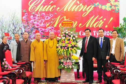 Thường trực Tỉnh ủy tiếp Ban Trị sự Giáo hội Phật giáo tỉnh