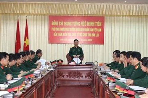 Bộ Tổng tham mưu kiểm tra, chúc Tết Bộ CHQS tỉnh Đắk Lắk