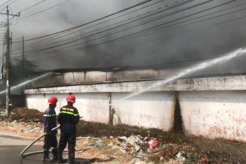 Bình Dương: Công ty gỗ rộng 10.000m2 bốc cháy dữ dội giữa trưa