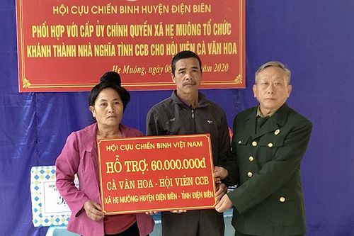 Hỗ trợ 60 triệu đồng xây nhà nghĩa tình cho hội viên CCB có hoàn cảnh khó khăn