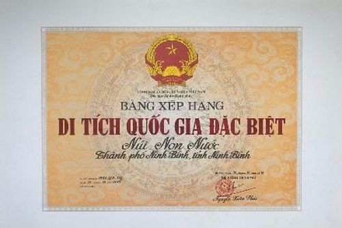 Núi Non Nước được công nhận là di tích quốc gia đặc biệt