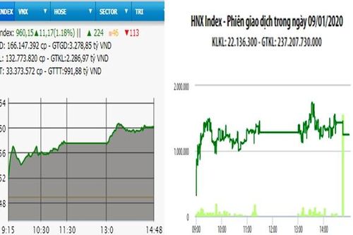 Cổ phiếu ngân hàng tăng mạnh, VN-Index lên hơn 11 điểm