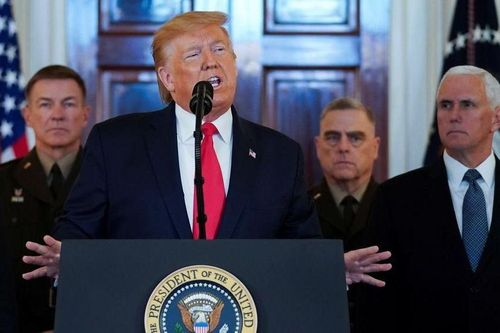 Lần đầu phát biểu về Iran sau vụ giết Tướng Soleimani, Tổng thống Trump nói Tehran 'đang rút lui'