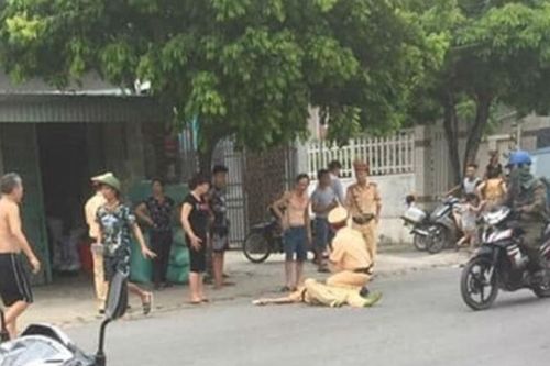 Nam thanh niên tông đại úy CSGT bị thương