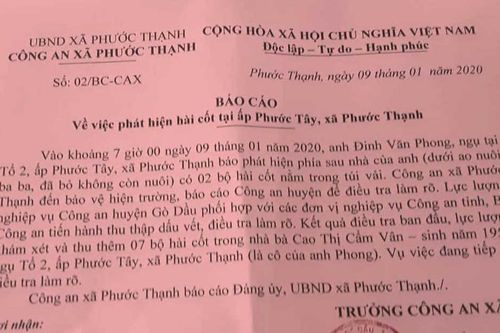 Phát hiện 9 bộ hài cốt ở Tây Ninh, Bộ Công an vào cuộc