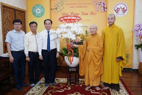 TP.HCM : Ban Tôn giáo Chính phủChúc Tết Hòa thượng Chủ tịch HĐTS GHPGVN