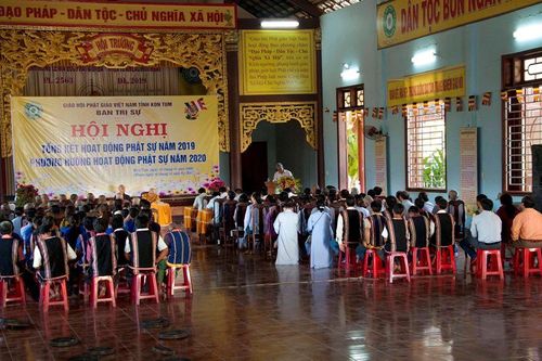 Tại lễ tổng kết, HT.Thích Quảng Xả nhắc Tăng Ni tu hành