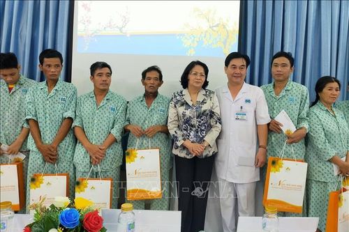 Phó Chủ tịch nước thăm và tặng quà Tết cho bệnh nhân ung thư