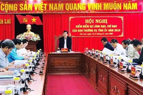 Ban Thường vụ Tỉnh ủy Gia Lai kiểm điểm sự lãnh đạo, chỉ đạo năm 2019