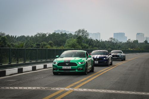 Đàn ngựa hoang Ford Mustang quy tụ tại TP.HCM, đọ dáng với xe Đức