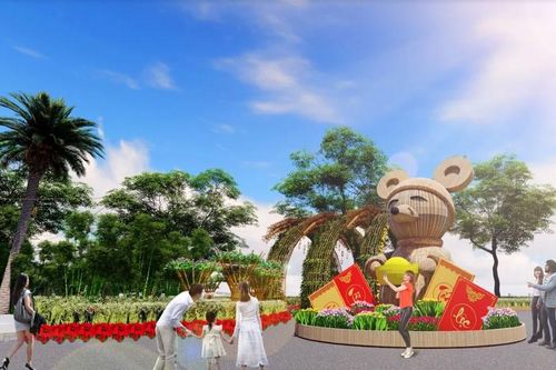 Xuất hiện Chuột Tài Lộc khổng lồ ở Đường xuân Phú Mỹ Hưng