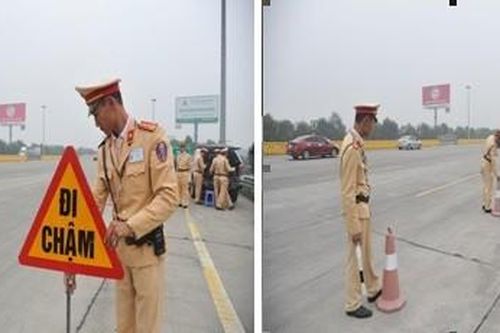 Cảnh sát giao thông triển khai các chốt kiểm tra nồng độ cồn trên đường cao tốc