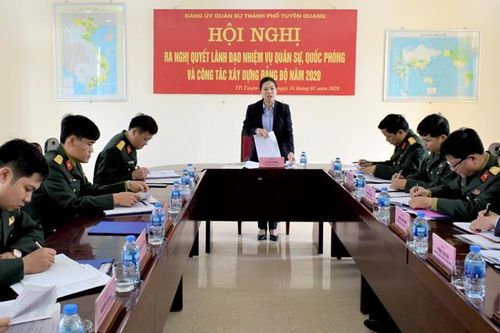 Thành phố Tuyên Quang triển khai nhiệm vụ quân sự, quốc phòng năm 2020
